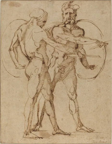 Two Male Nudes av Baccio Bandinelli