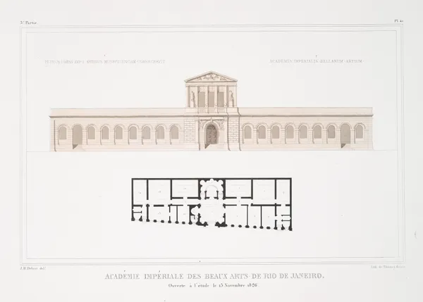Académie impériale de Beaux Arts de Rio de Janeiro av Jean Baptiste Debret