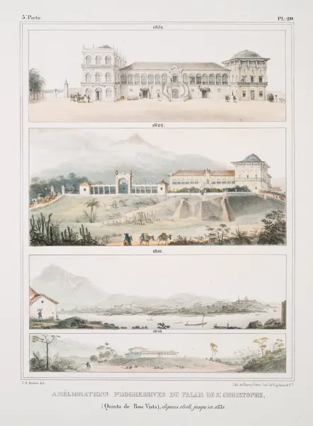 Améliorations progressives du Palais de St. Christophe (Quinta de Boa Vista), depuis 1808 jusqu’en 1831 av Jean Baptiste Debret