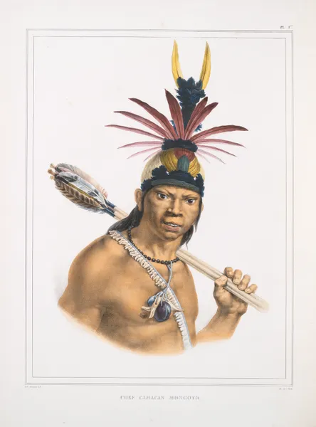Chef Camacan Mongoyo av Jean Baptiste Debret