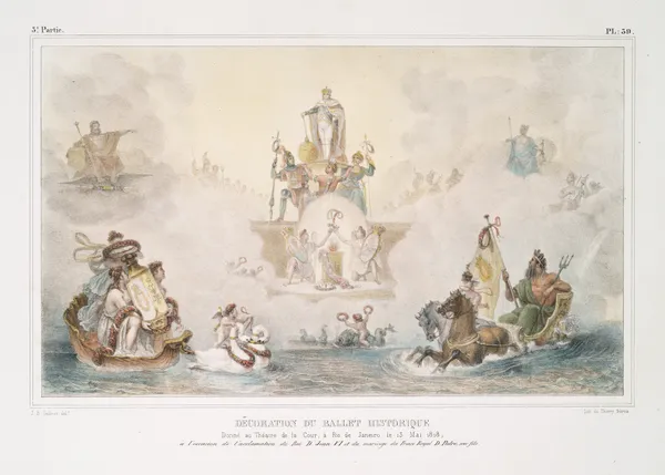 Décoration du ballet historique av Jean Baptiste Debret