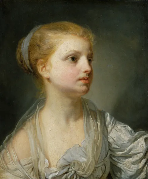 Girl in a White Dress av Jean-Baptiste Greuze