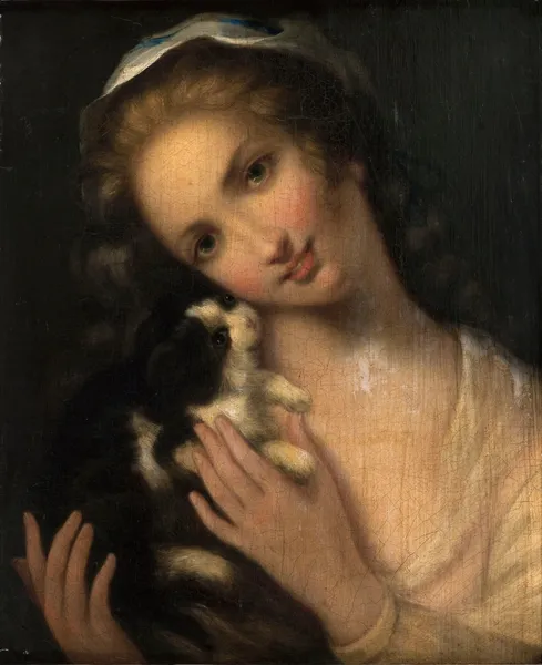 Jeune fille au chat av Jean-Baptiste Greuze