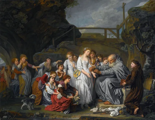 The Hermit av Jean-Baptiste Greuze