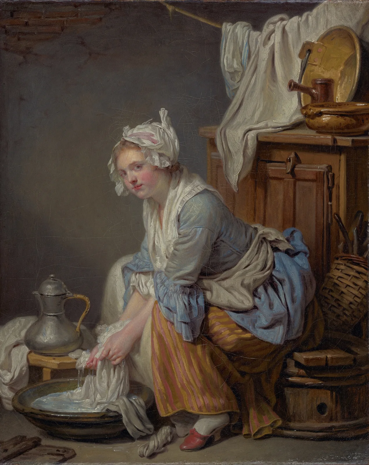 The Laundress (La Blanchisseuse) av Jean-Baptiste Greuze