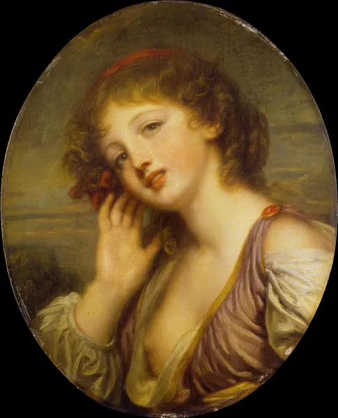 The Listening Woman av Jean-Baptiste Greuze
