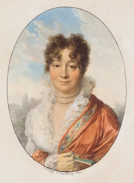 Portrait of Countess Marie Ulrika Lažanská av Jean-Baptiste Isabey