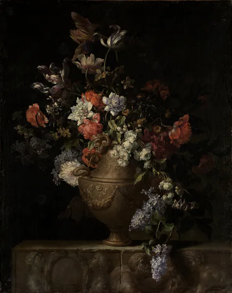 Blumenstillleben in Vase – nr 2 av Jean-Baptiste Monnoyer