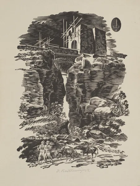 Motyw z Tirnowa, 1936 av Edmund Bartłomiejczyk