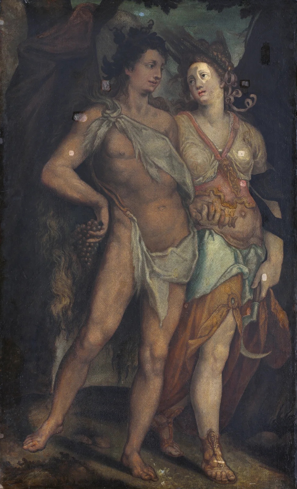 Ceres and Bacchus av Bartholomaeus Spranger