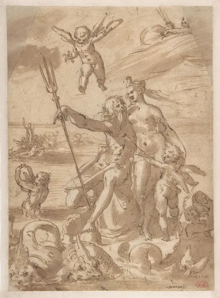 Neptune and Amphitrite av Bartholomaeus Spranger