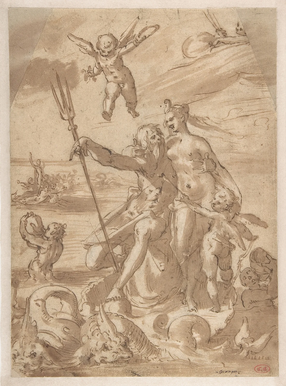 Neptune and Amphitrite av Bartholomaeus Spranger