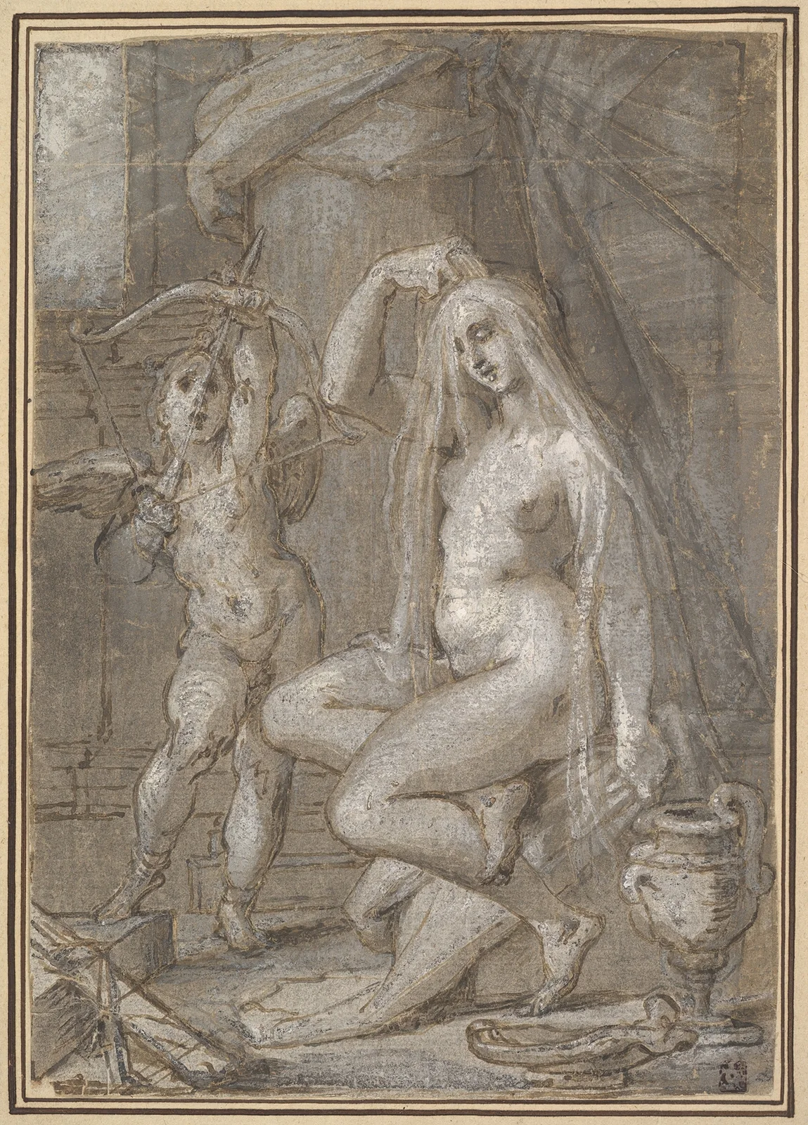 Venus and Amor av Bartholomaeus Spranger