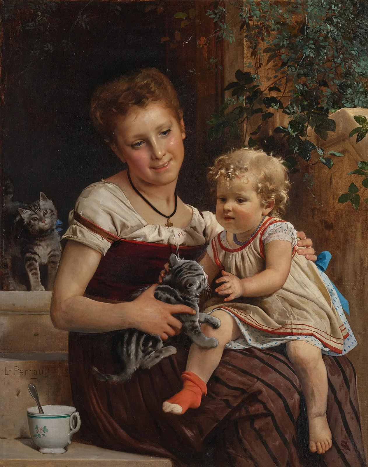 A New Friend av Léon-Jean-Basile Perrault