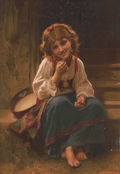 La piece blanche, or the white piece av Léon-Jean-Basile Perrault