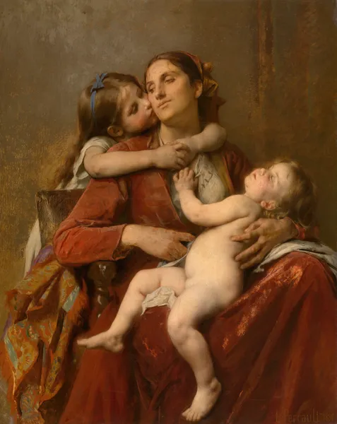 Mother’s Happiness av Léon-Jean-Basile Perrault