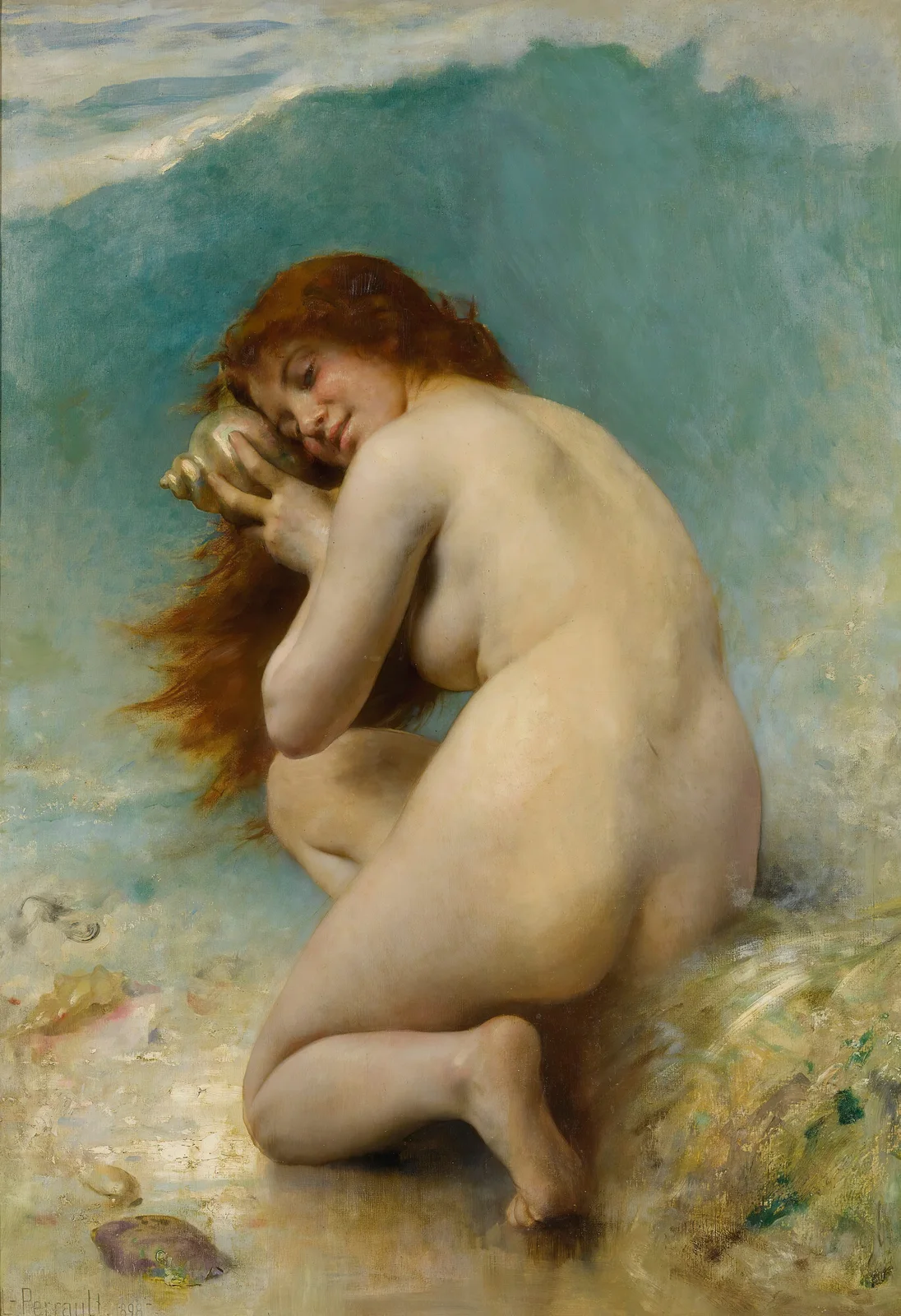 Nymphe Des Eaux av Léon-Jean-Basile Perrault