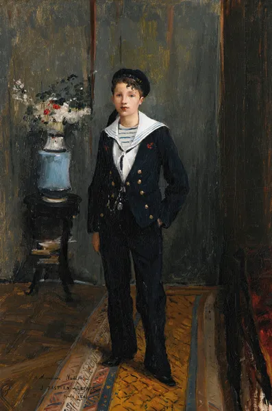 Portrait Of A Young Boy av Jules Bastien-Lepage