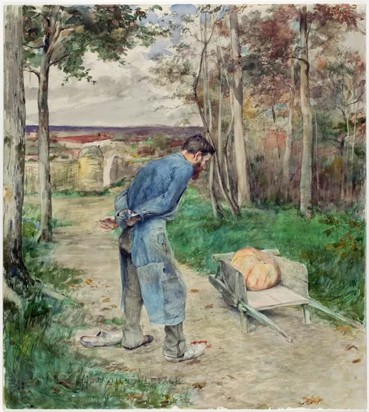 The Acorn and the Pumpkin av Jules Bastien-Lepage