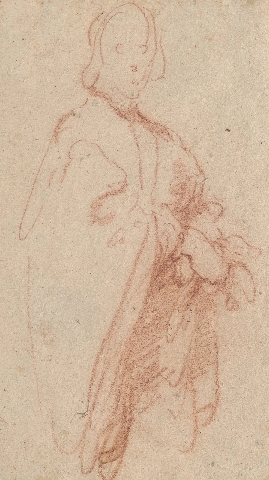 A Standing Man with Cloak and Gloves av Bernardo Strozzi