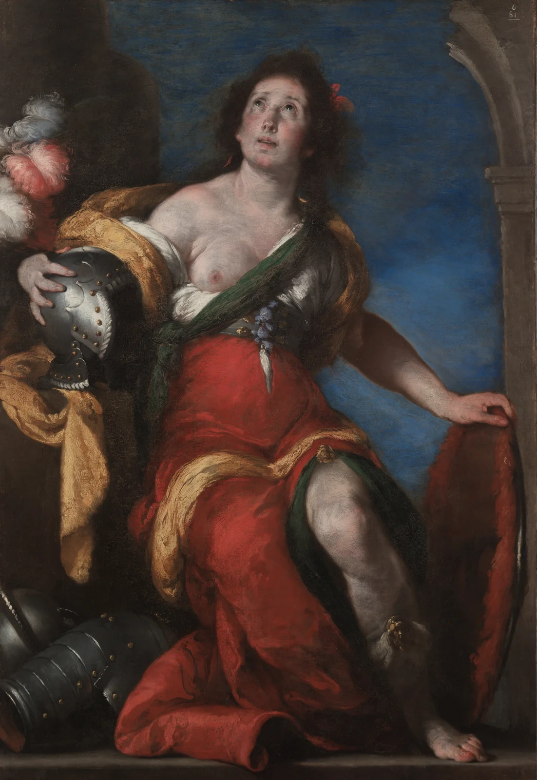 Allegorical Figure av Bernardo Strozzi