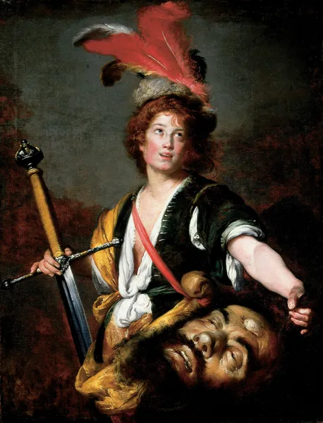 David with the Head of Goliath av Bernardo Strozzi