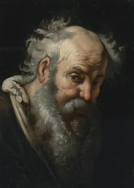 Head Of A Bearded Man av Bernardo Strozzi