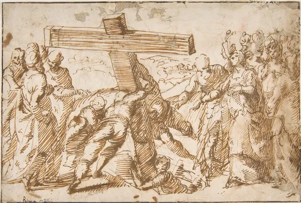 The Discovery of the True Cross av Bernardo Strozzi