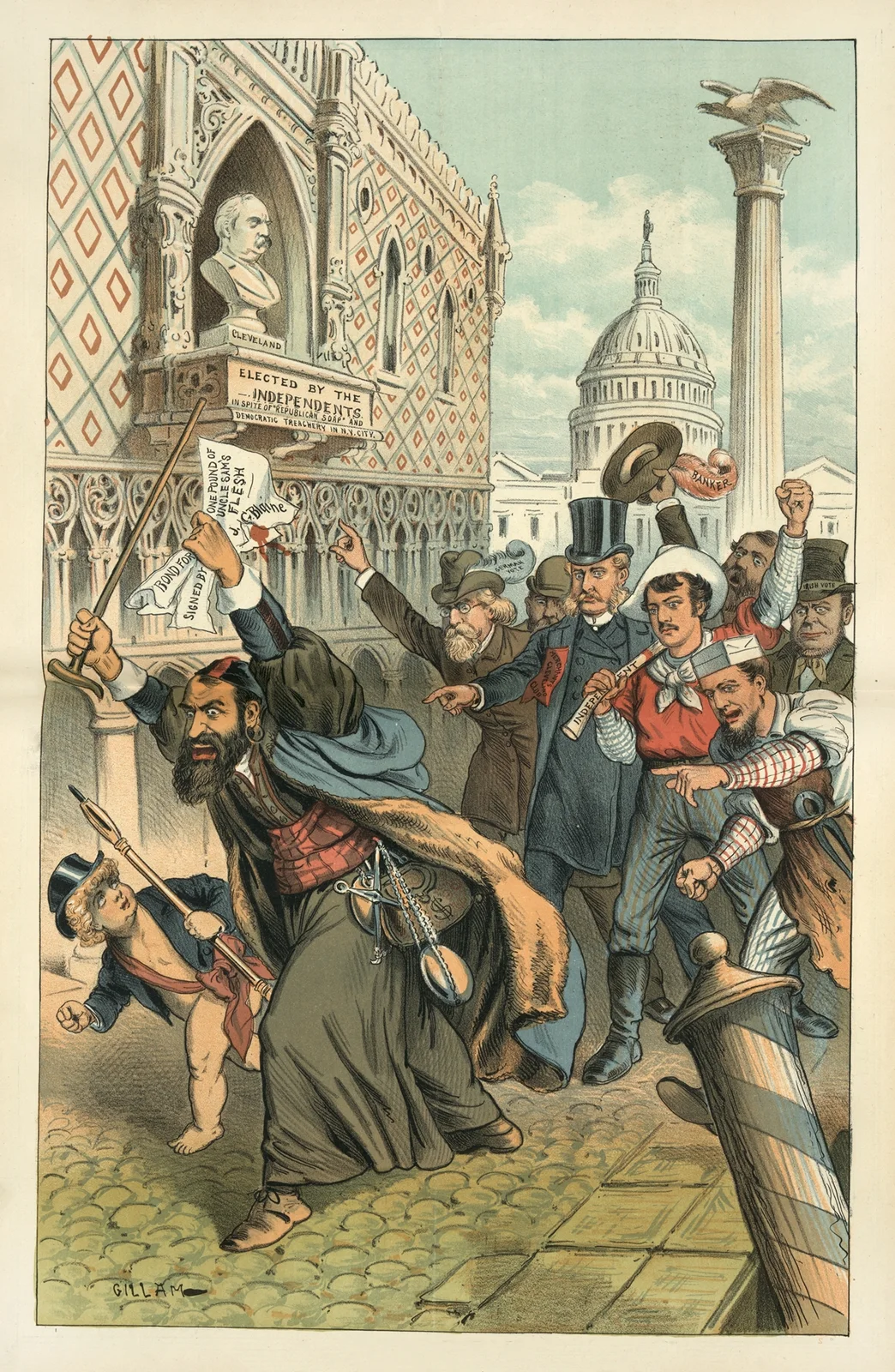 Shylock’s bad bargain av Bernhard Gillam