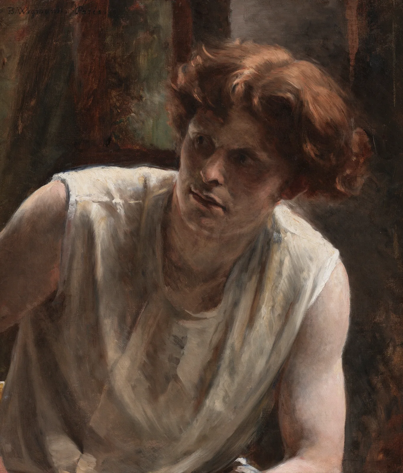 Studie af en kvindelig model av Bertha Wegmann