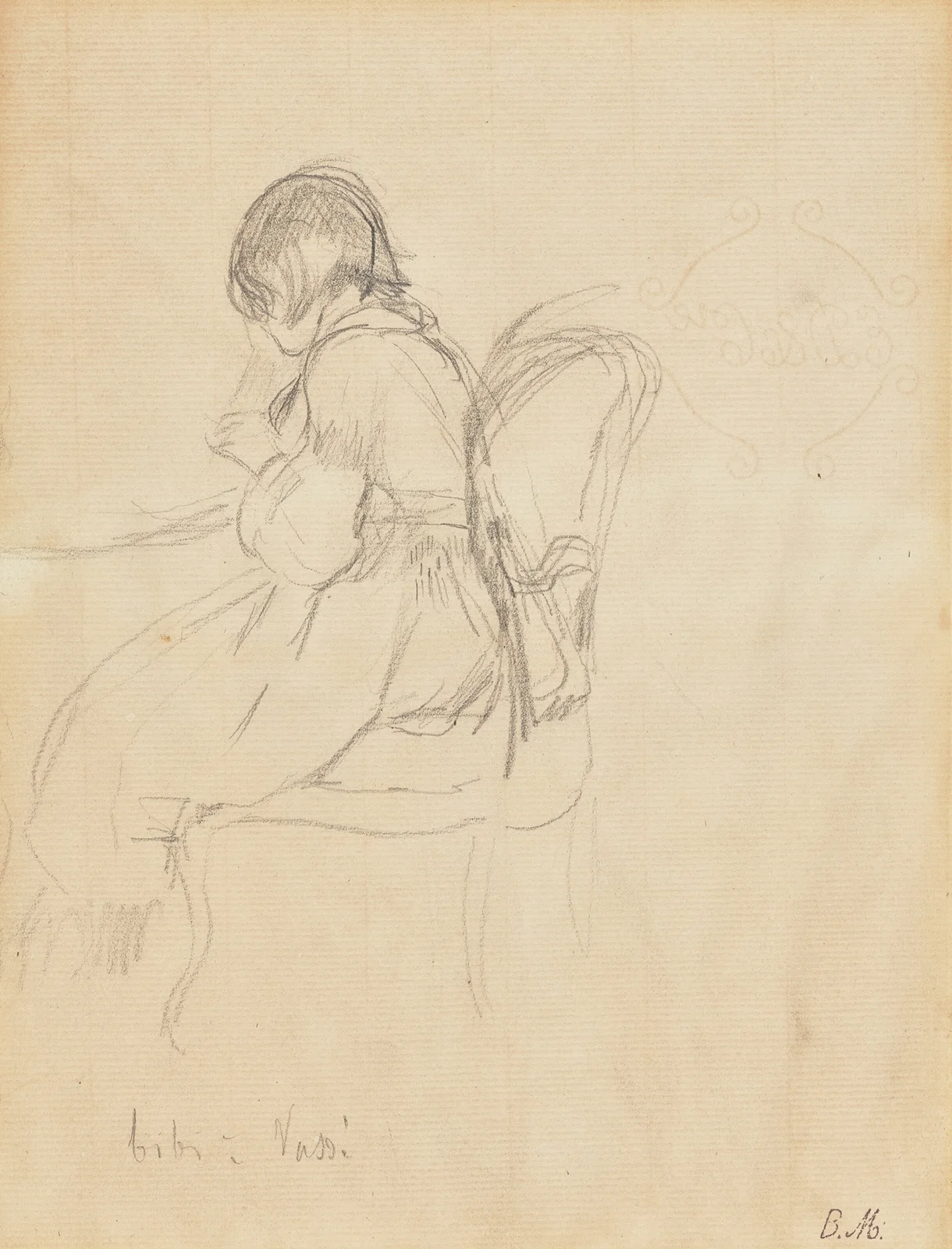 Bibi à Vassé (Julie Manet Rouart) av Berthe Morisot