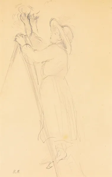 Étude Pour La Cueillette Des Pommes av Berthe Morisot