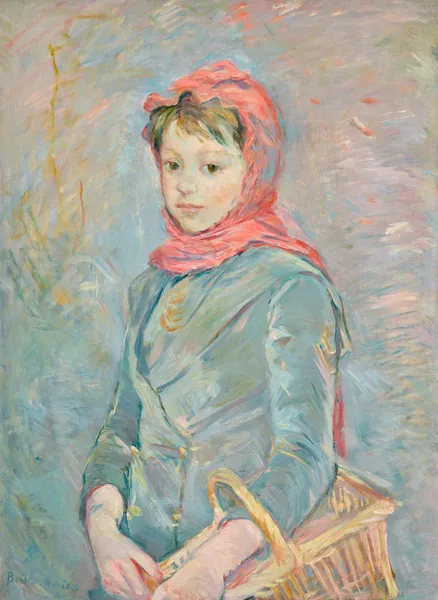 Fillette portant un panier av Berthe Morisot