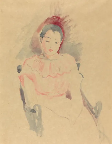 Girl Seated av Berthe Morisot