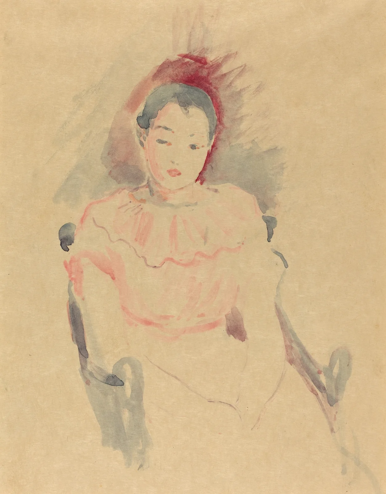 Girl Seated av Berthe Morisot