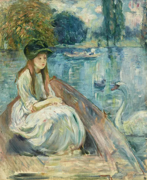 Jeanne Fourmanoir sur le lac av Berthe Morisot