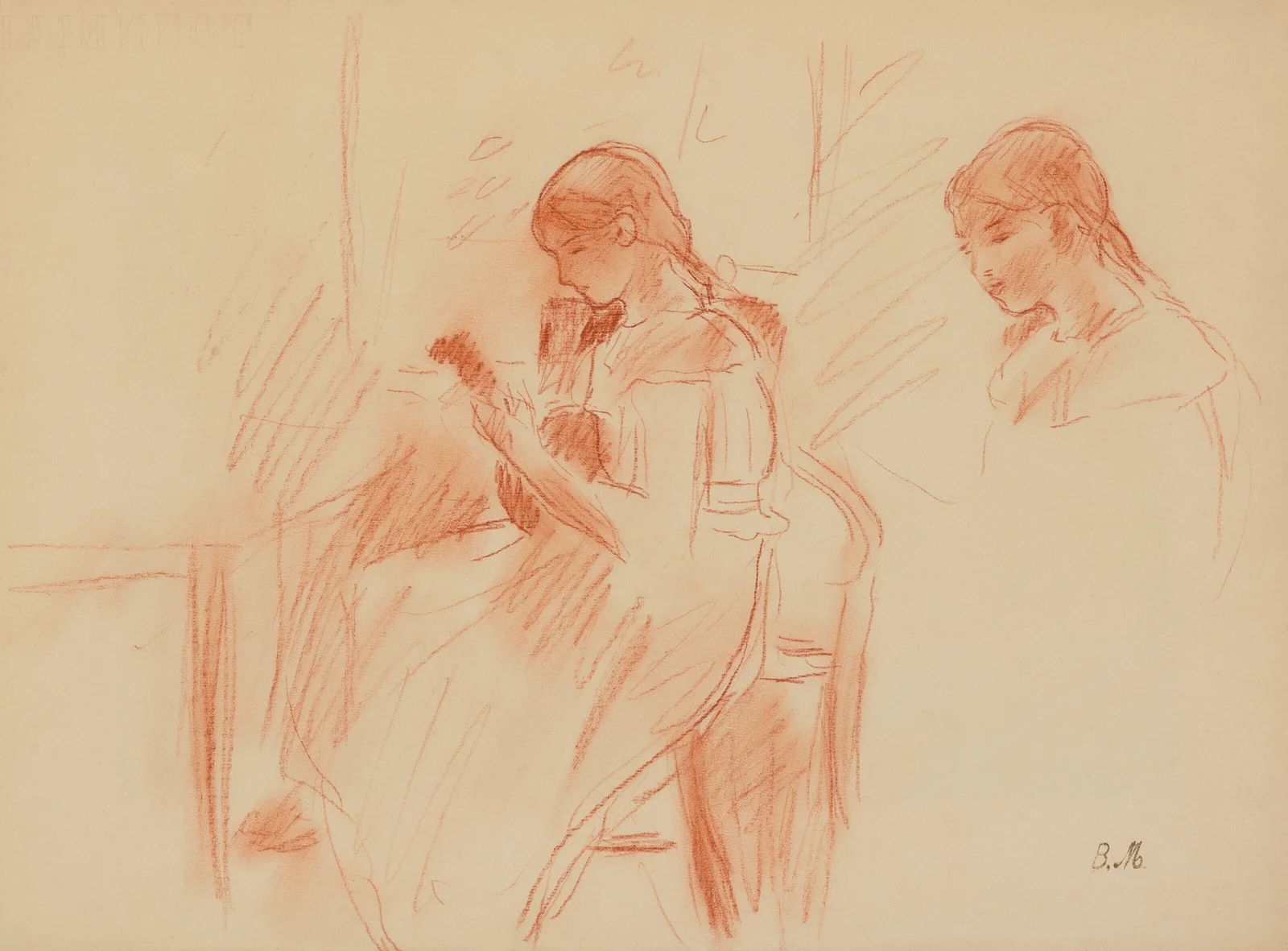 La Mandoline av Berthe Morisot