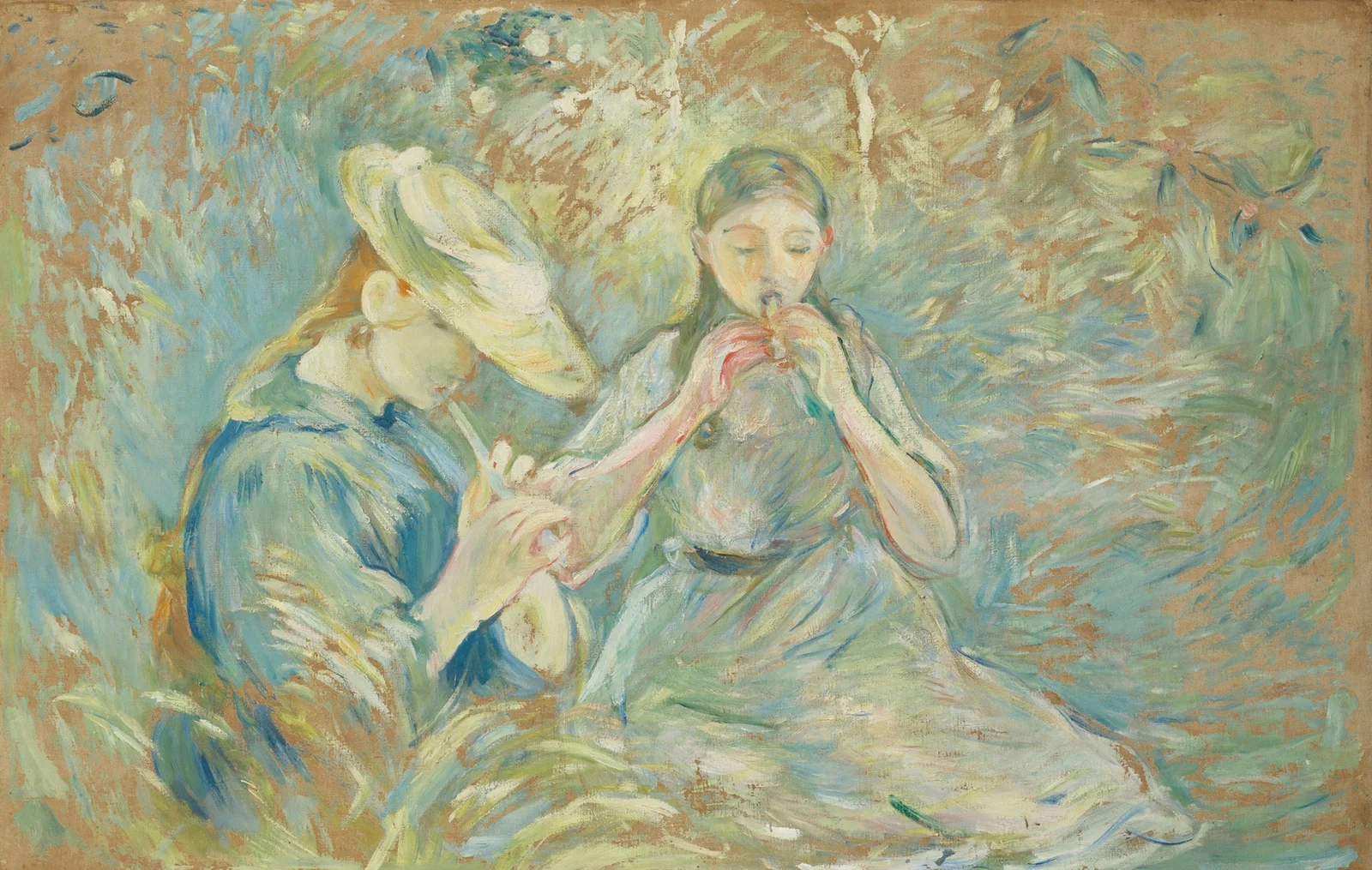 Le Flageolet, 1890 – nr 2 av Berthe Morisot