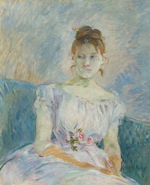Paule Gobillard en robe de bal av Berthe Morisot
