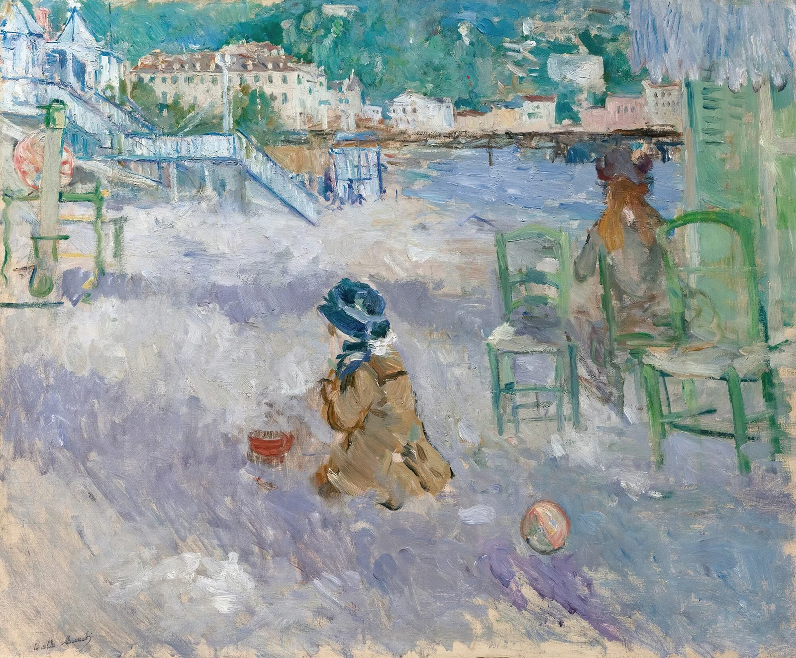 Plage De Nice av Berthe Morisot