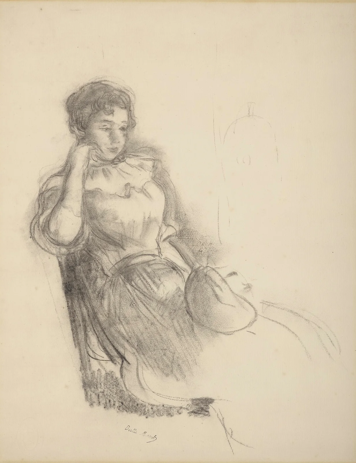 Study for ‘La Robe rose’ av Berthe Morisot