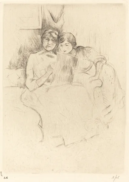The Drawing Lesson, 1888 av Berthe Morisot