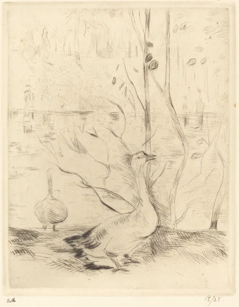 Walk in the Boulougne Wood av Berthe Morisot