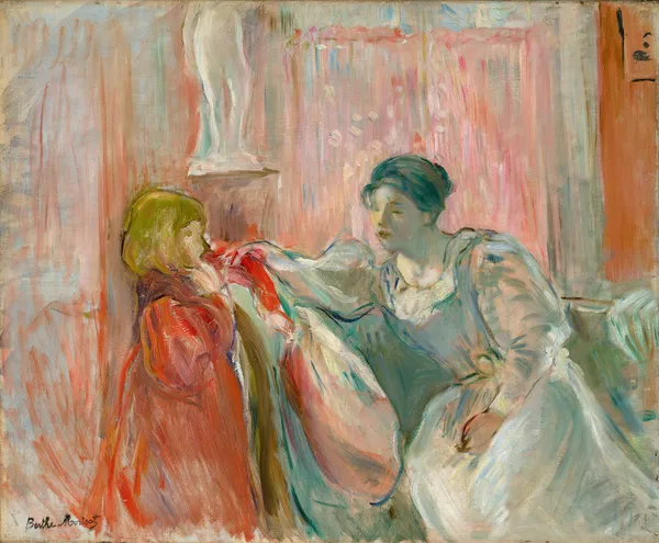 Young Woman and Child av Berthe Morisot