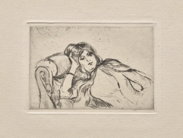 Young Woman at Rest av Berthe Morisot