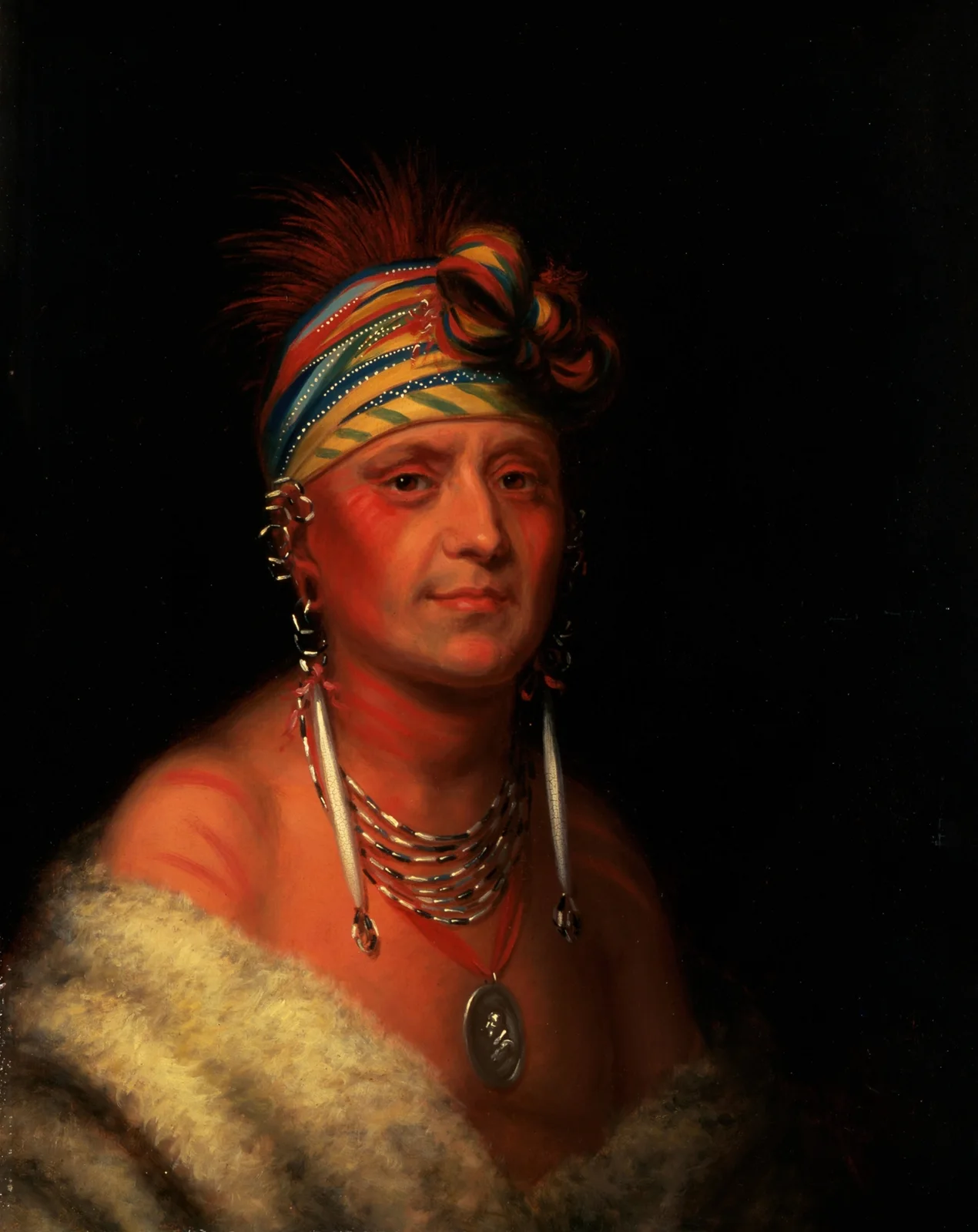Shaumonekusse (Prairie Wolf), Oto av Charles Bird King