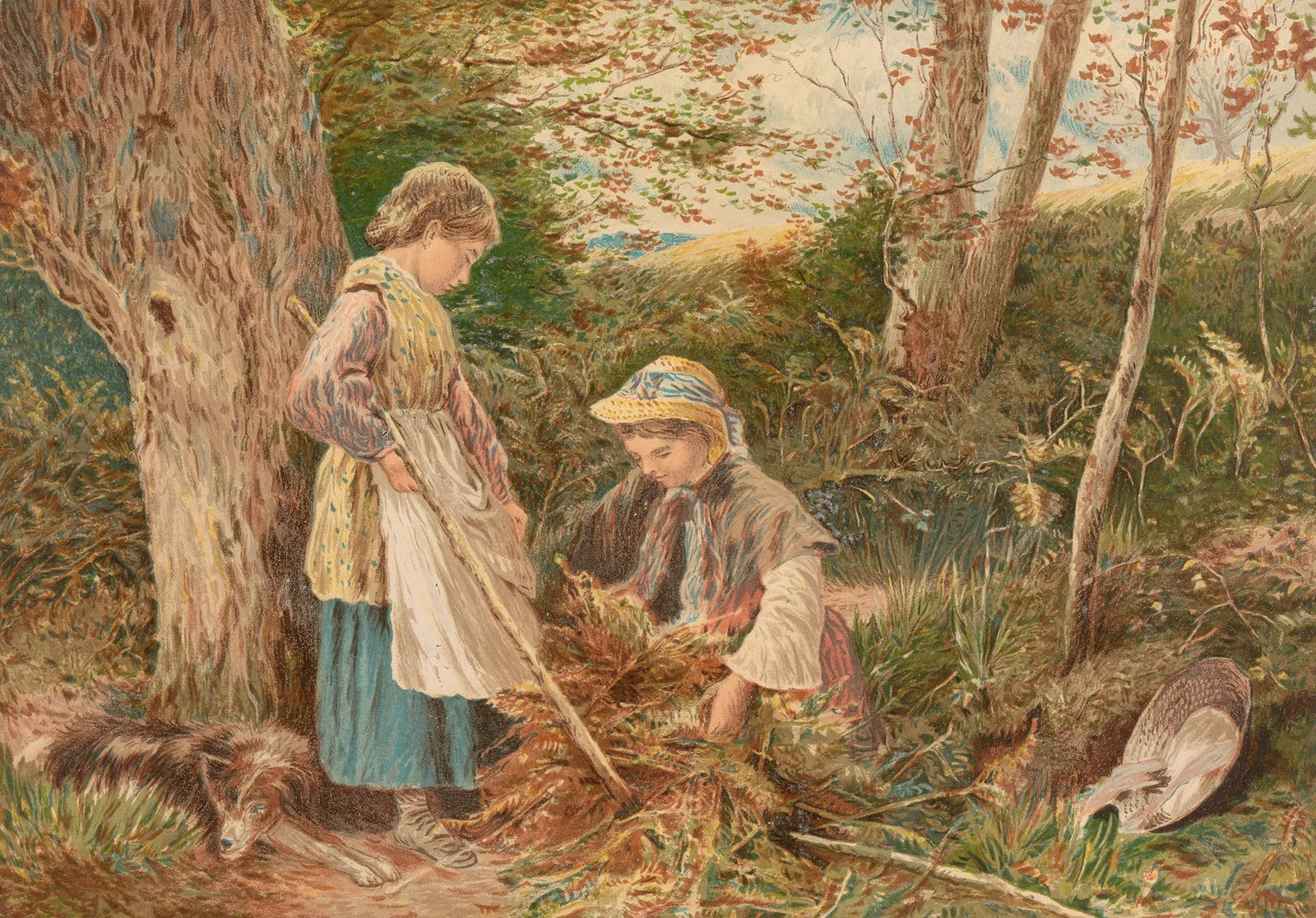 Gathering Bracken av Myles Birket Foster