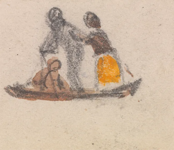One of a Group of Three Studies of Gondolas… – nr 2 av Myles Birket Foster