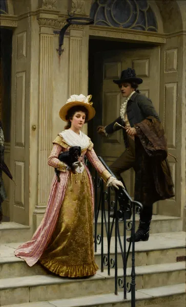 My next door neighbour av Edmund Blair Leighton