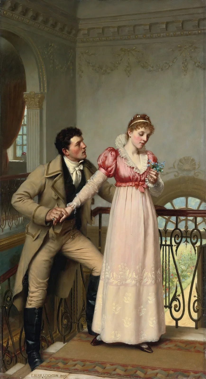 Yes Or No av Edmund Blair Leighton